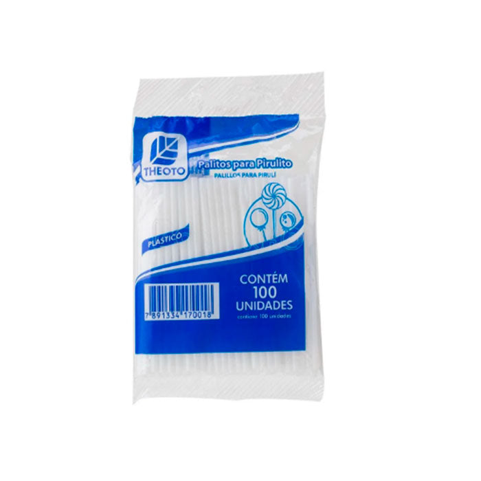 Palito Para Pirulito Plastico (100Un) - Theoto