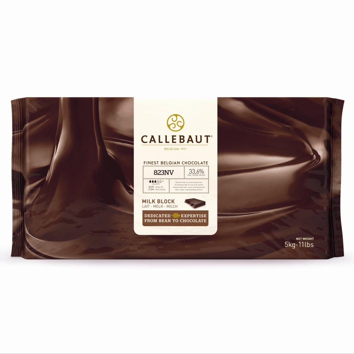 Chocolate Ao Leite 33,6% - 823 - Barra 5kg - Callebaut