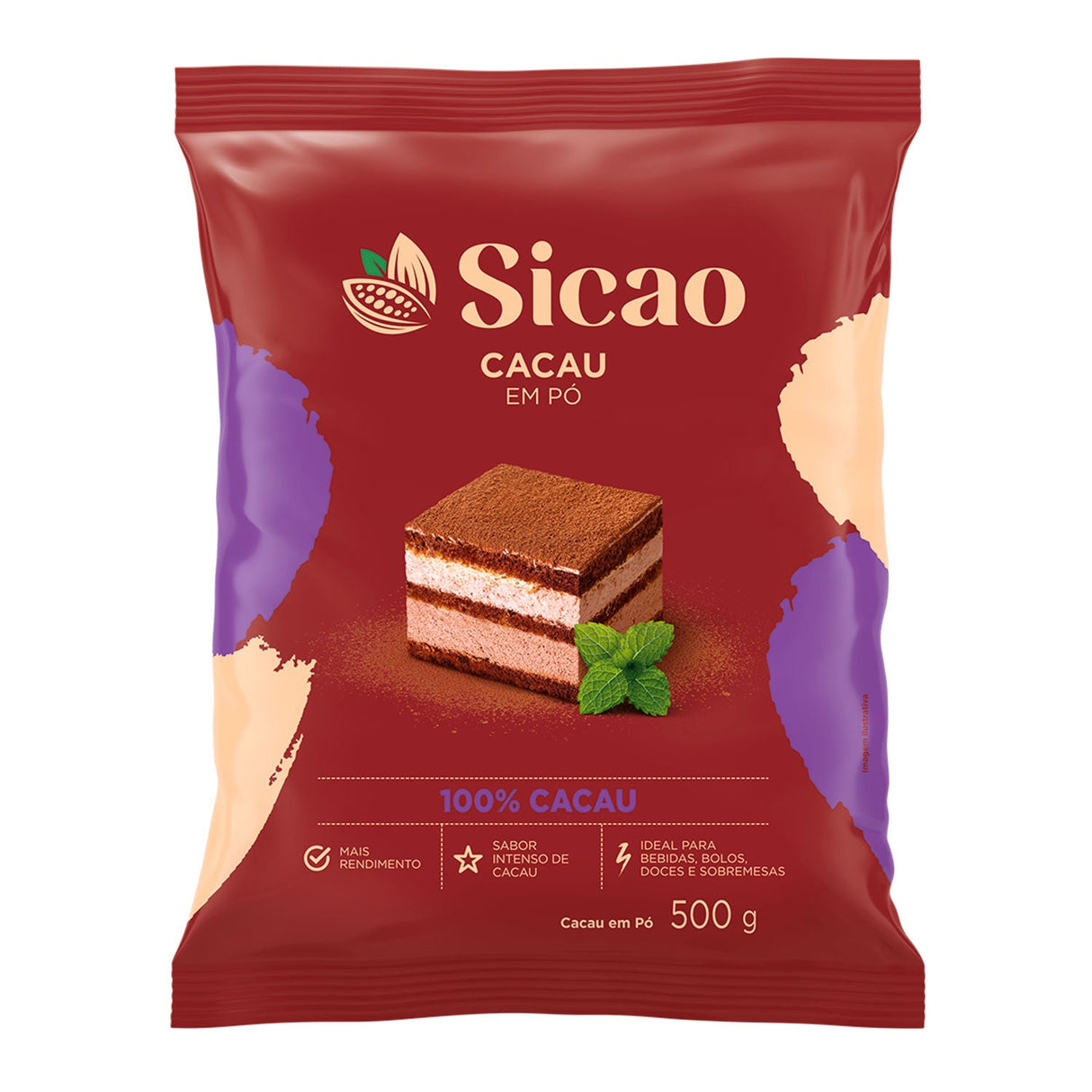 Cacau em Pó 100% - 500g - Sicao