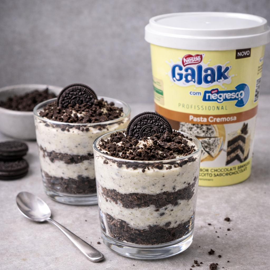 Recheio Pasta Chocolate Branco Galak com Negresco 1,01kg - Nestlé
