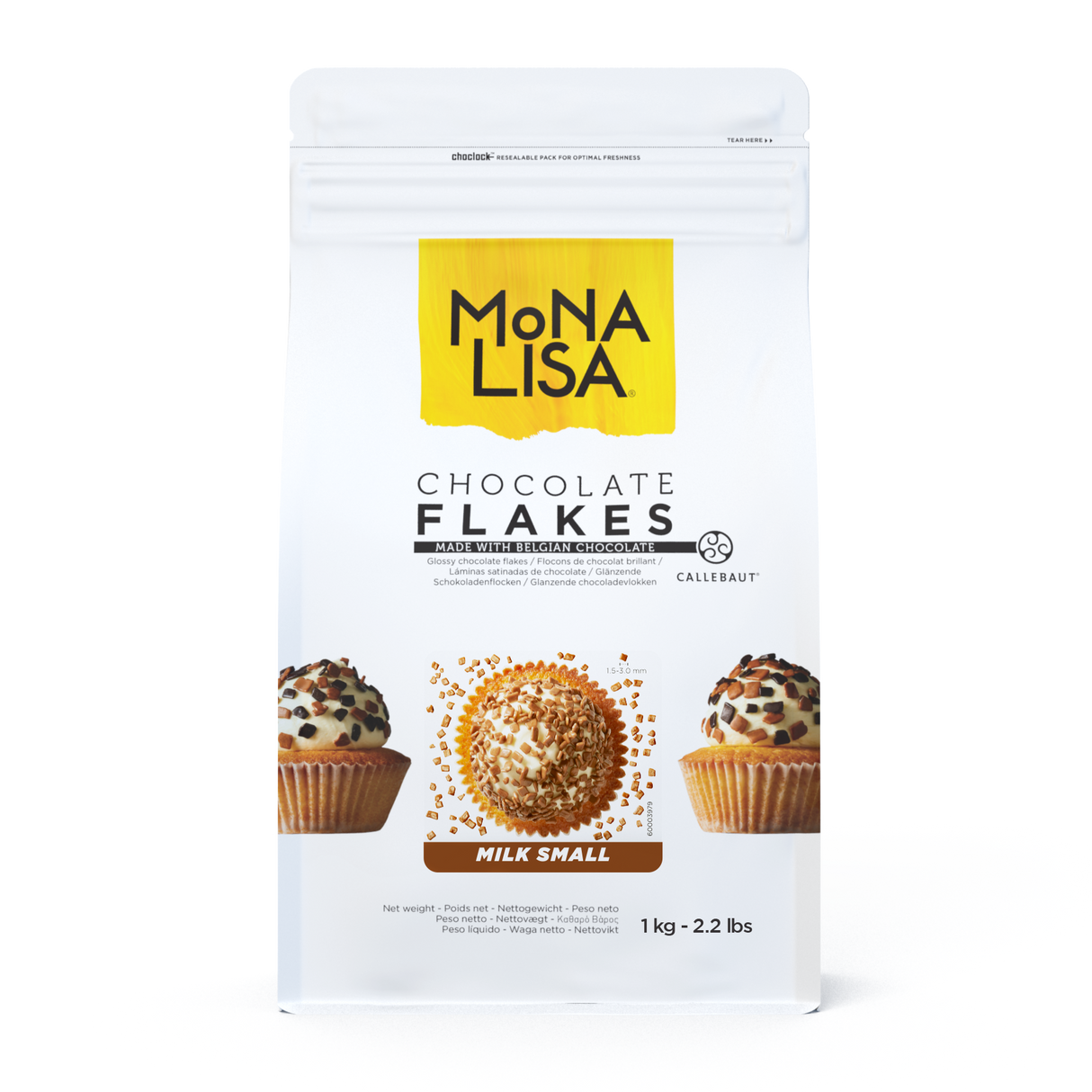 Flakes de Chocolate ao Leite - Confeito Small/Pequeno - 1Kg - Mona Lisa