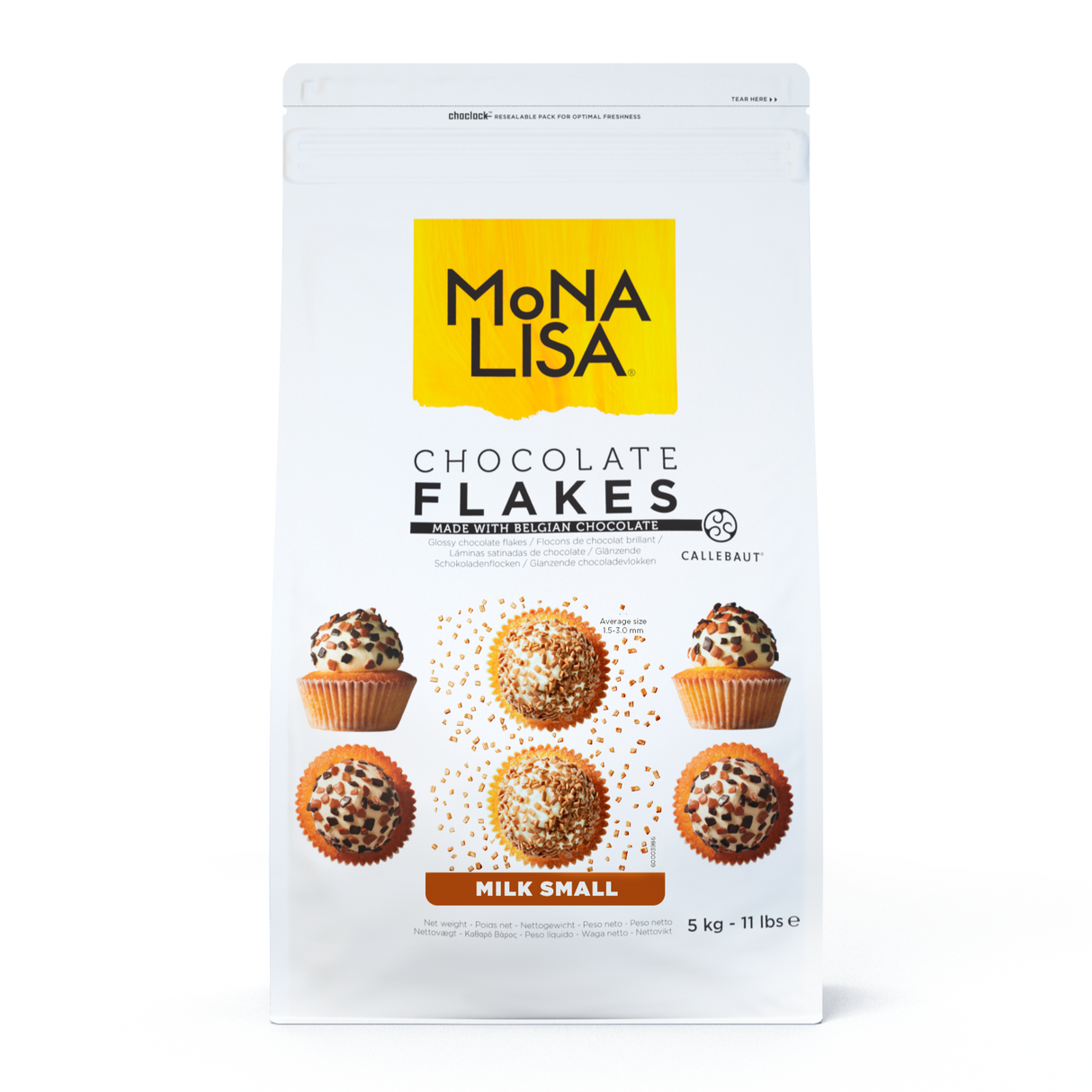 Flakes de Chocolate ao Leite - Confeito Small/Pequeno - 5kg - Mona Lisa