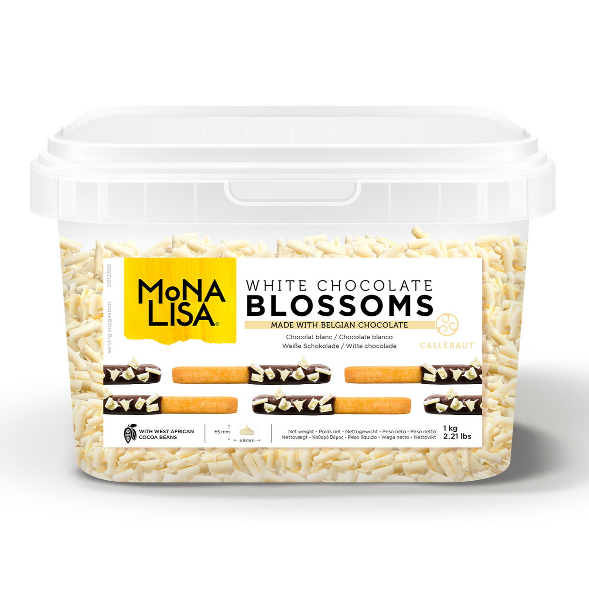 Blossoms de Chocolate Branco 'Blossoms White' 1Kg - Mona Lisa