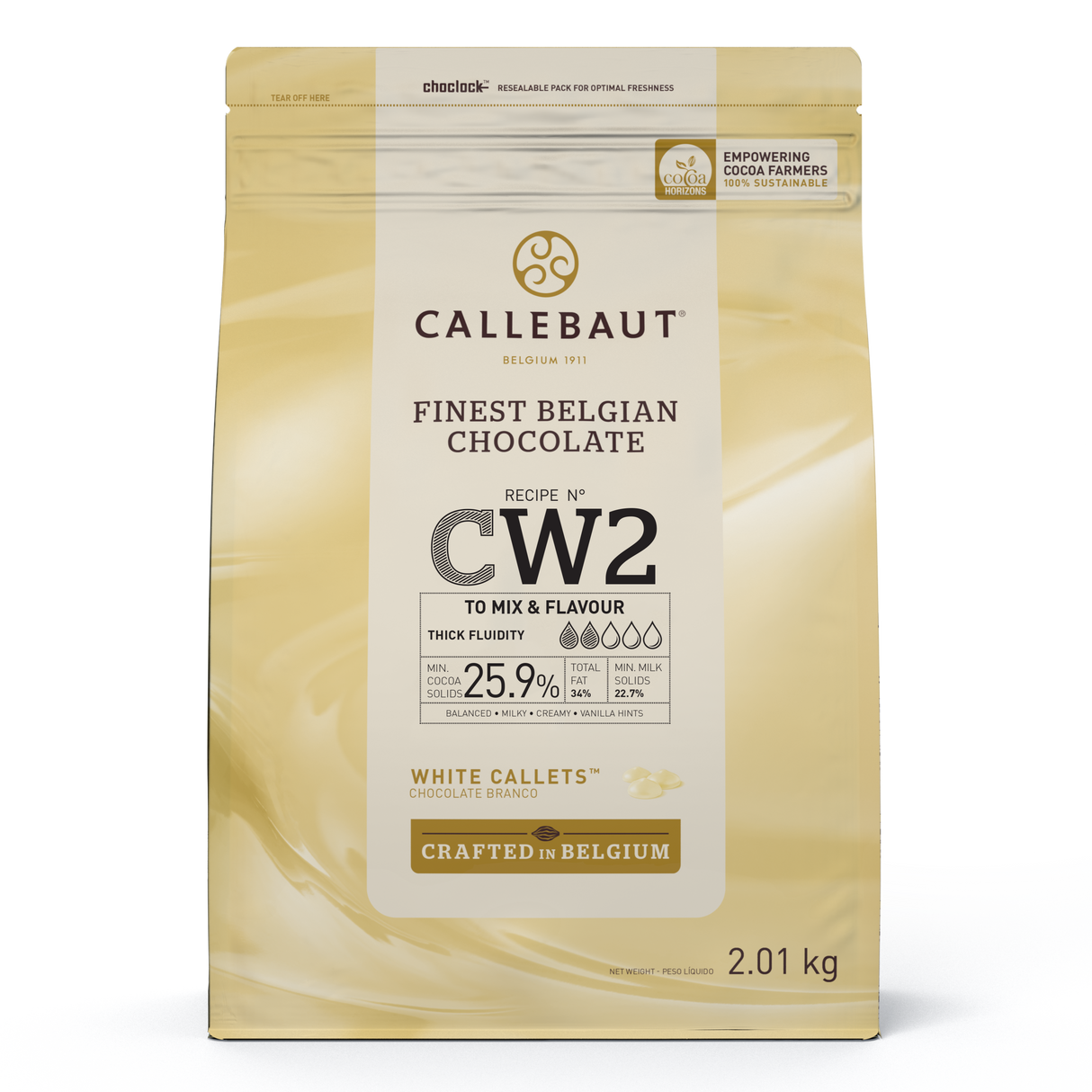 Chocolate CW2 Callets Branco 25,9% - 2,01Kg - Callebaut
