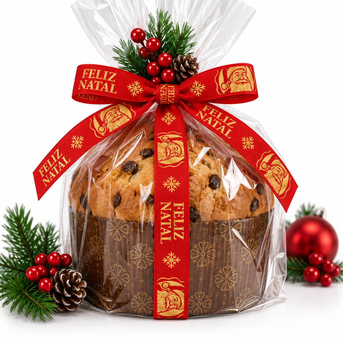 Fita Cetim Feliz Natal (ECF003H Cor 527) - 22mmx10m - Fitas Progresso