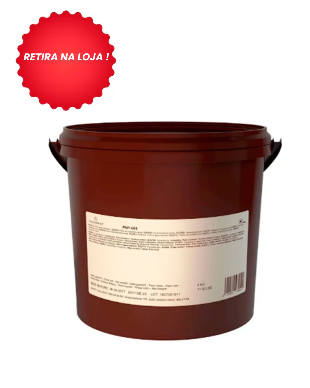 Recheio PNP Callebaut 100% Avelãs - Balde 1Kg - Callebaut