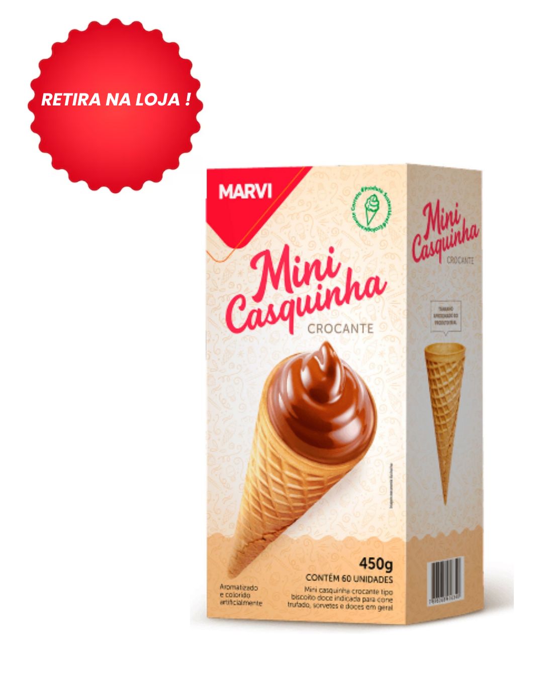 Mini Casquinha 60 unidades 450gr - Marvi