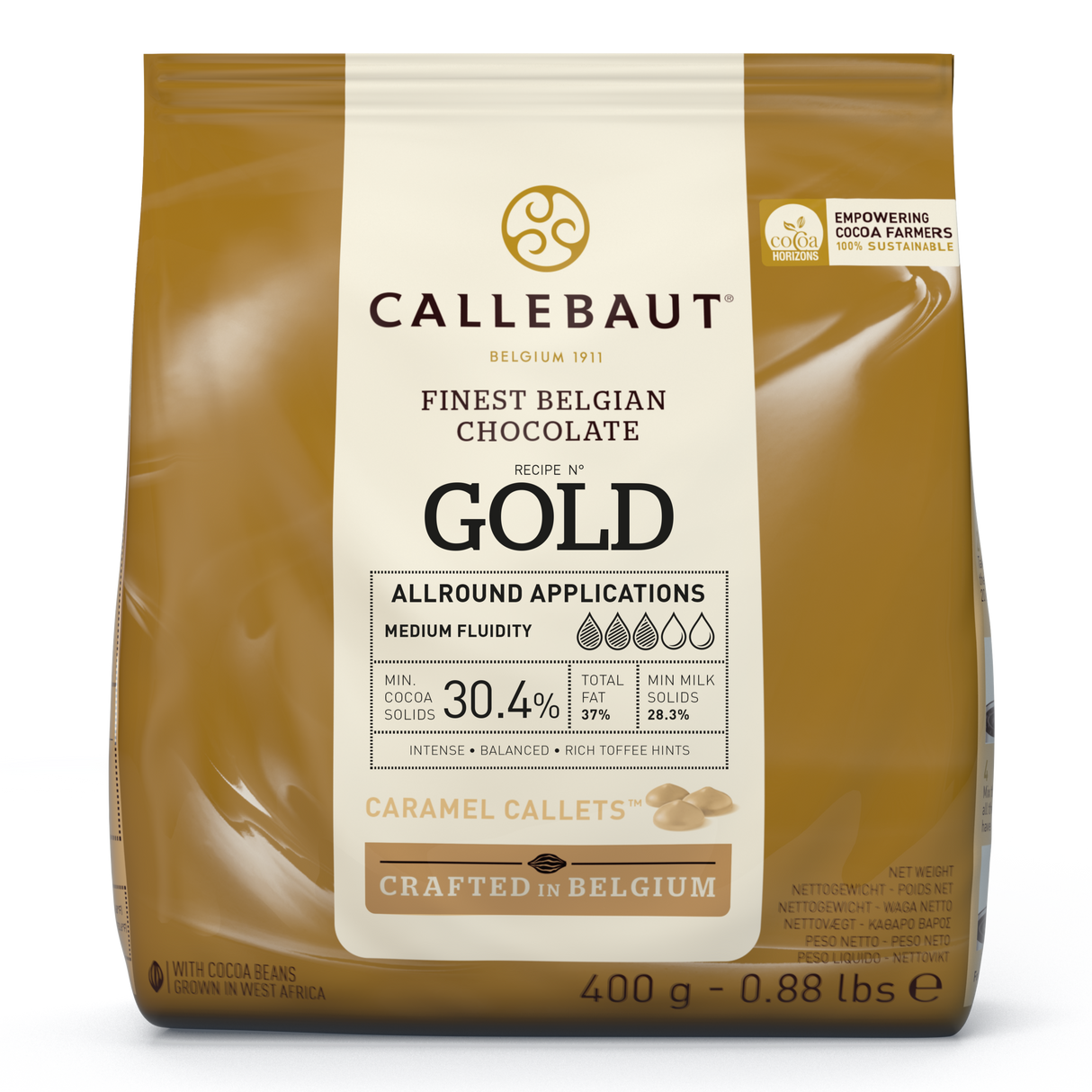 Chocolate Gold Callets Caramelo 30,4% - 400g - Callebaut