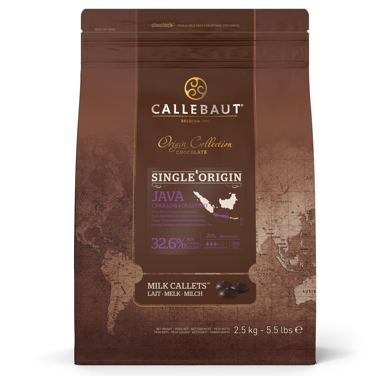 Chocolate Ao Leite Origens Java Callets 32,9% - 2,5Kg - Callebaut