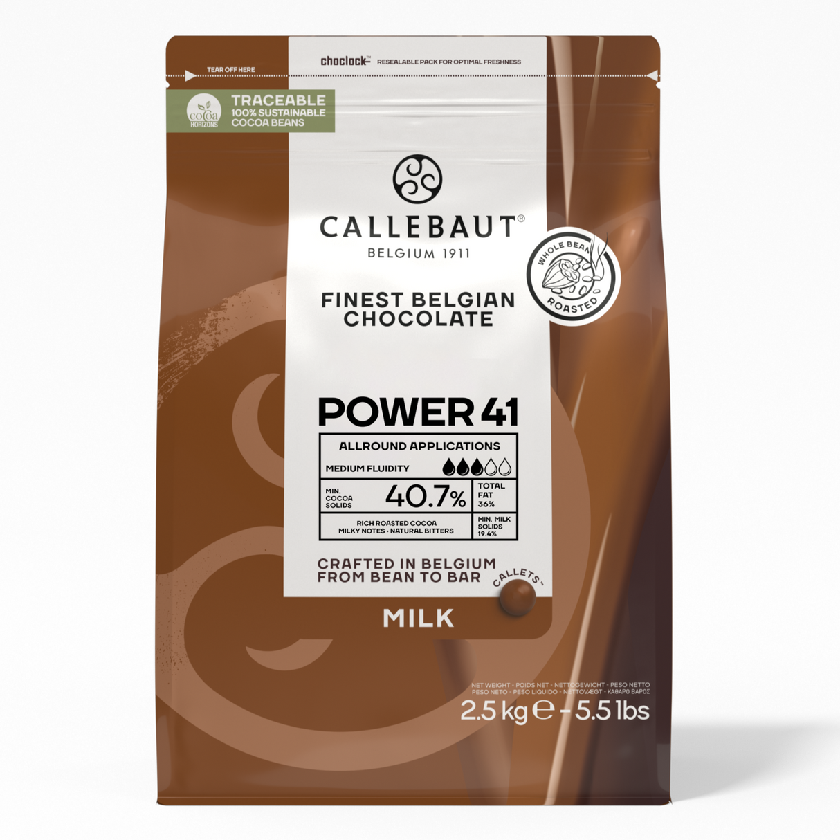 Chocolate Power 41 Ao Leite 40,7% - 2,5Kg - Callebaut