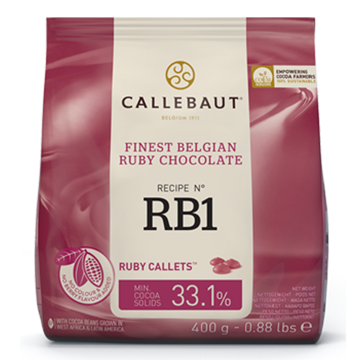 Chocolate Ruby 33,6% RB1 - 400g - Callebaut