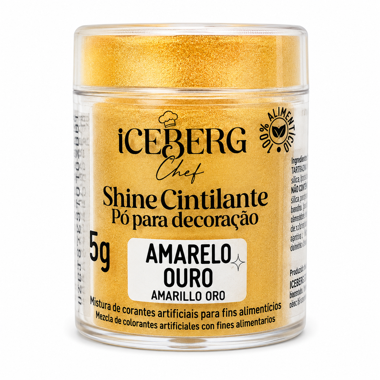 Pó Cintilante Amarelo Ouro - 5g - Iceberg