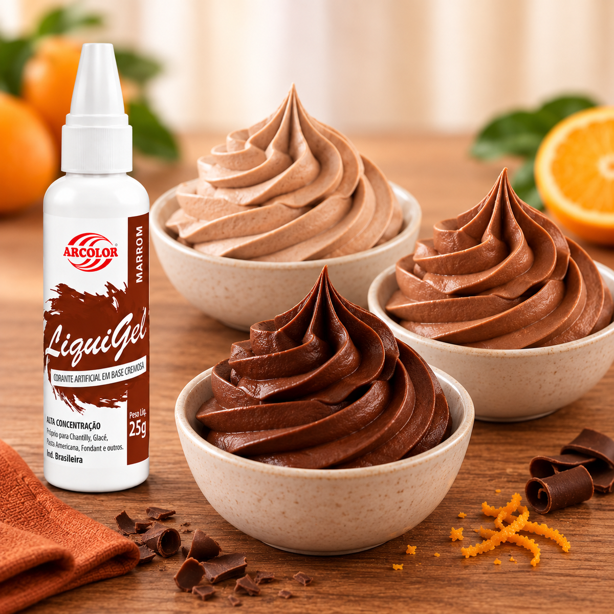 Corante Liquigel Marrom - 25g - Arcolor