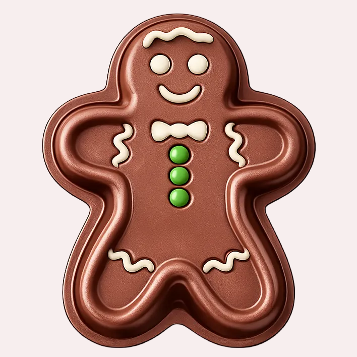 Forma Boneco de Natal 12,6x10,6x2,5cm - Caparroz