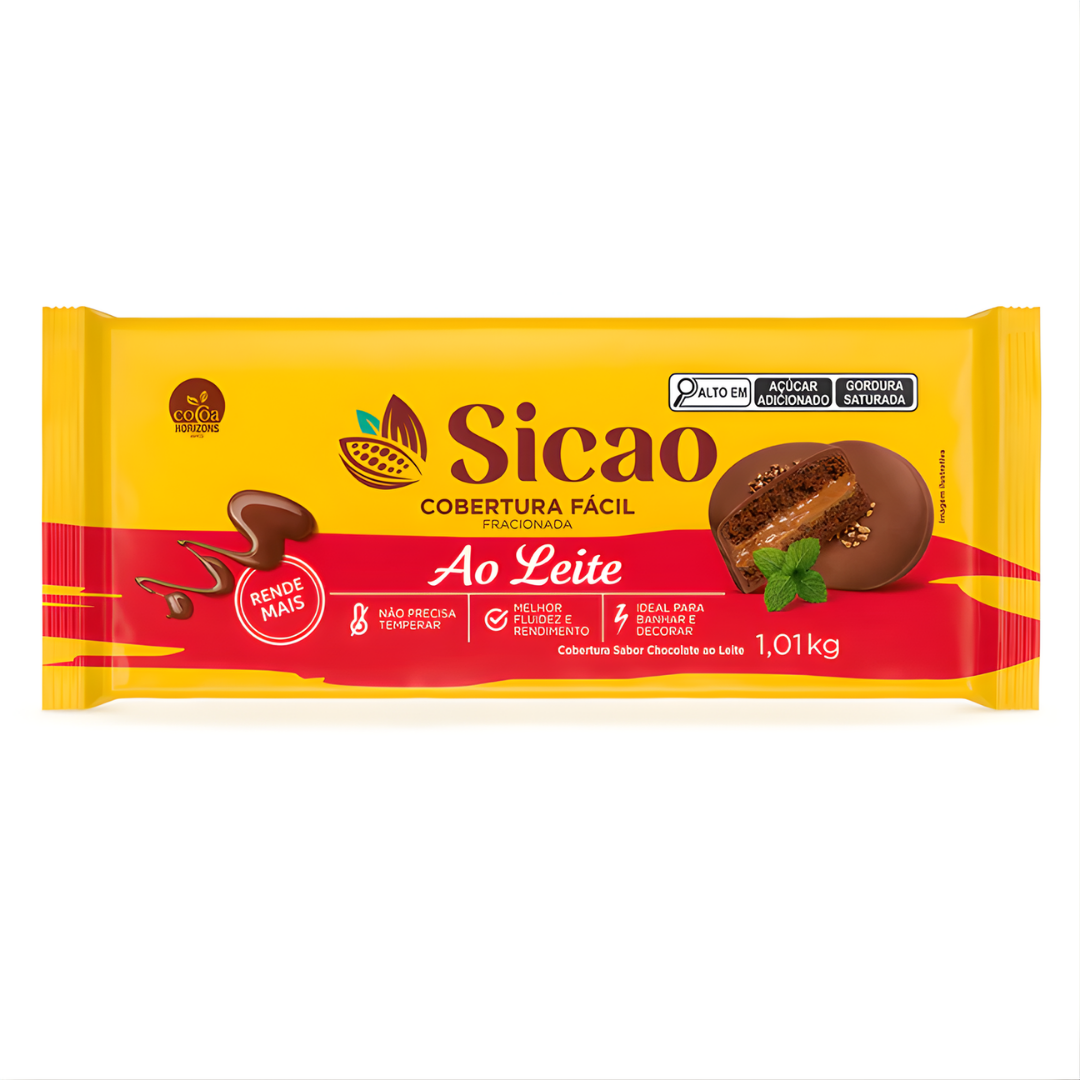 Cobertura Fracionada Ao Leite Fácil - 1,01Kg - Sicao