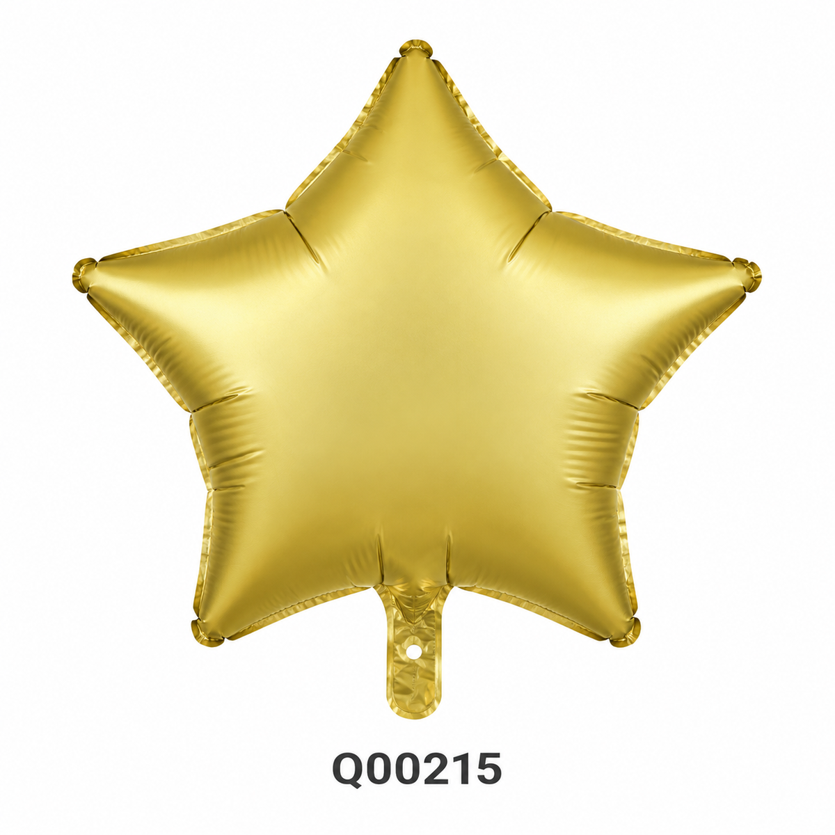 Balão Cromado com Canudo - Estrela - Dourado - 45cm - Silver Festas