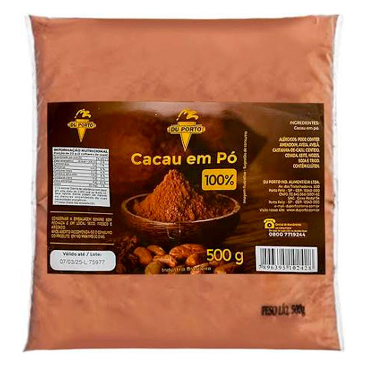 Cacau em Pó 100% - 500g - Du Porto