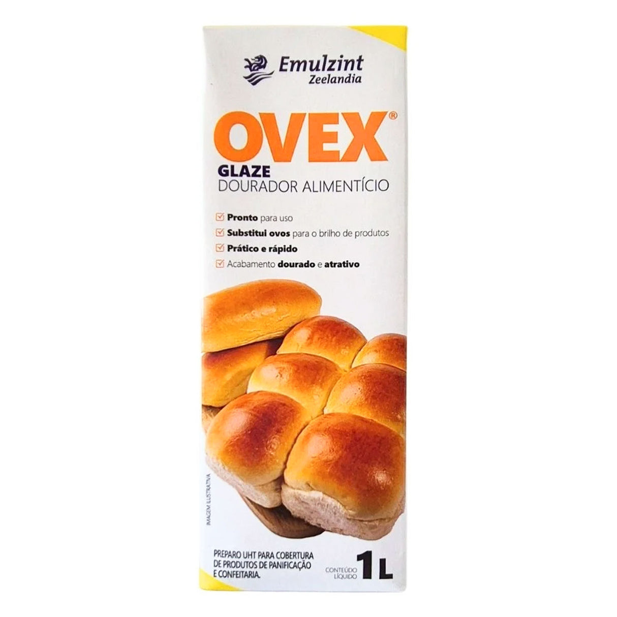 Ovex Glaze Dourador Alimentício - 1L - Emulzint Zeelândia