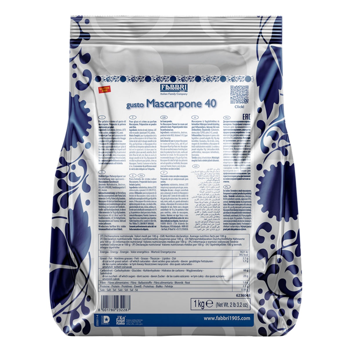 Mascarpone 40 Saborizante - 1Kg - Fabbri