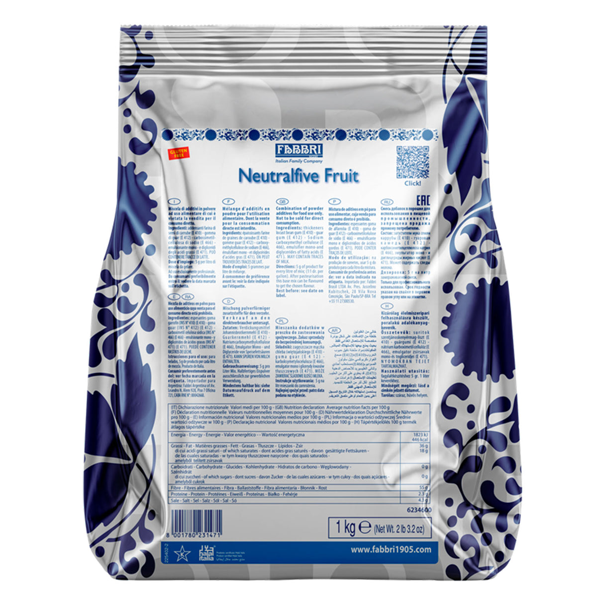 Estabilizante Neutralfive Fruit - 1Kg - Fabbri