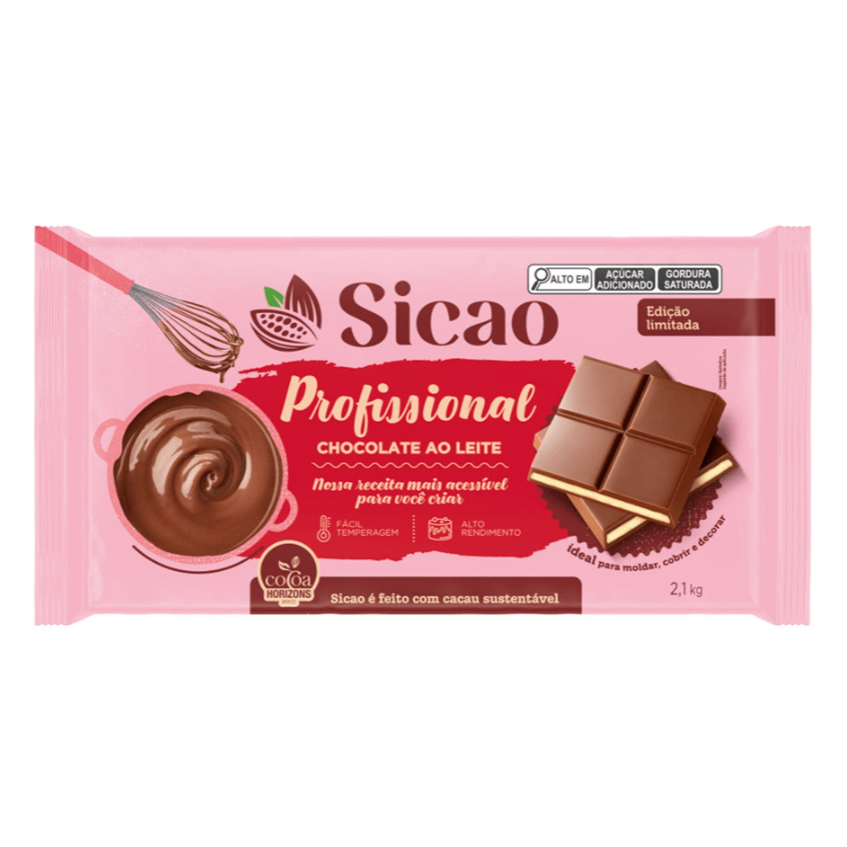 Chocolate ao Leite Profissional - Barra 2,1kg - Sicao