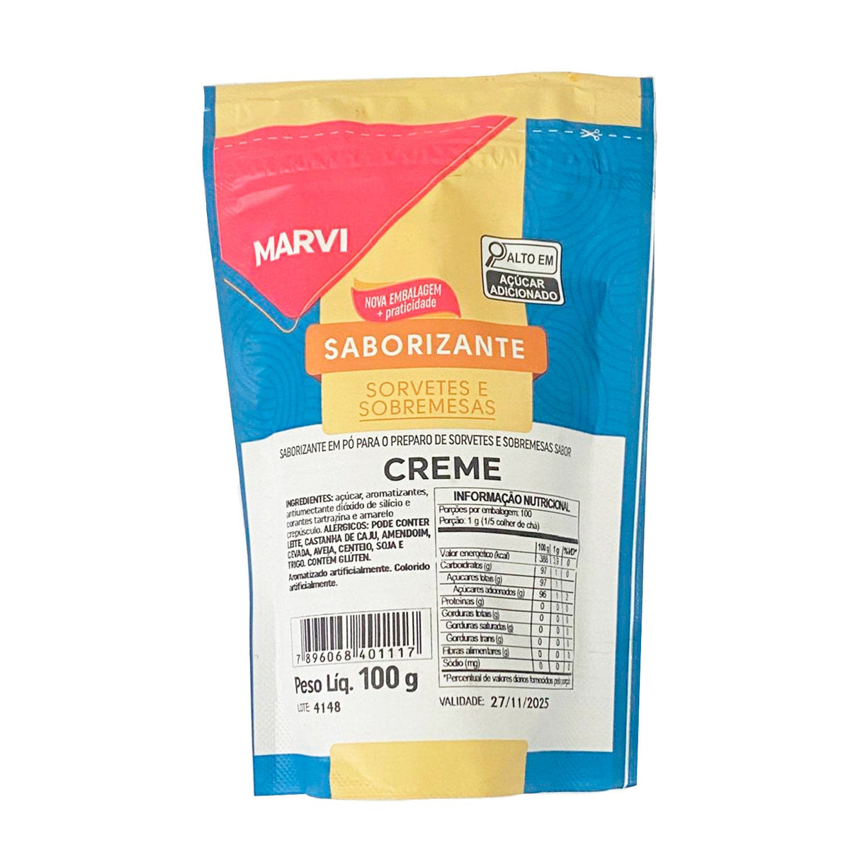 Pó Saborizante Creme 100g - Marvi