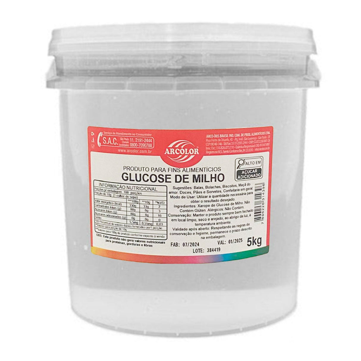 Balde Xarope De Glucose De Milho 5Kg - Arcolor