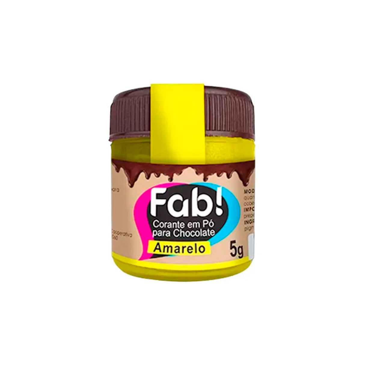 Corante Em Po P/Chocolate Amarelo 5g - Fab