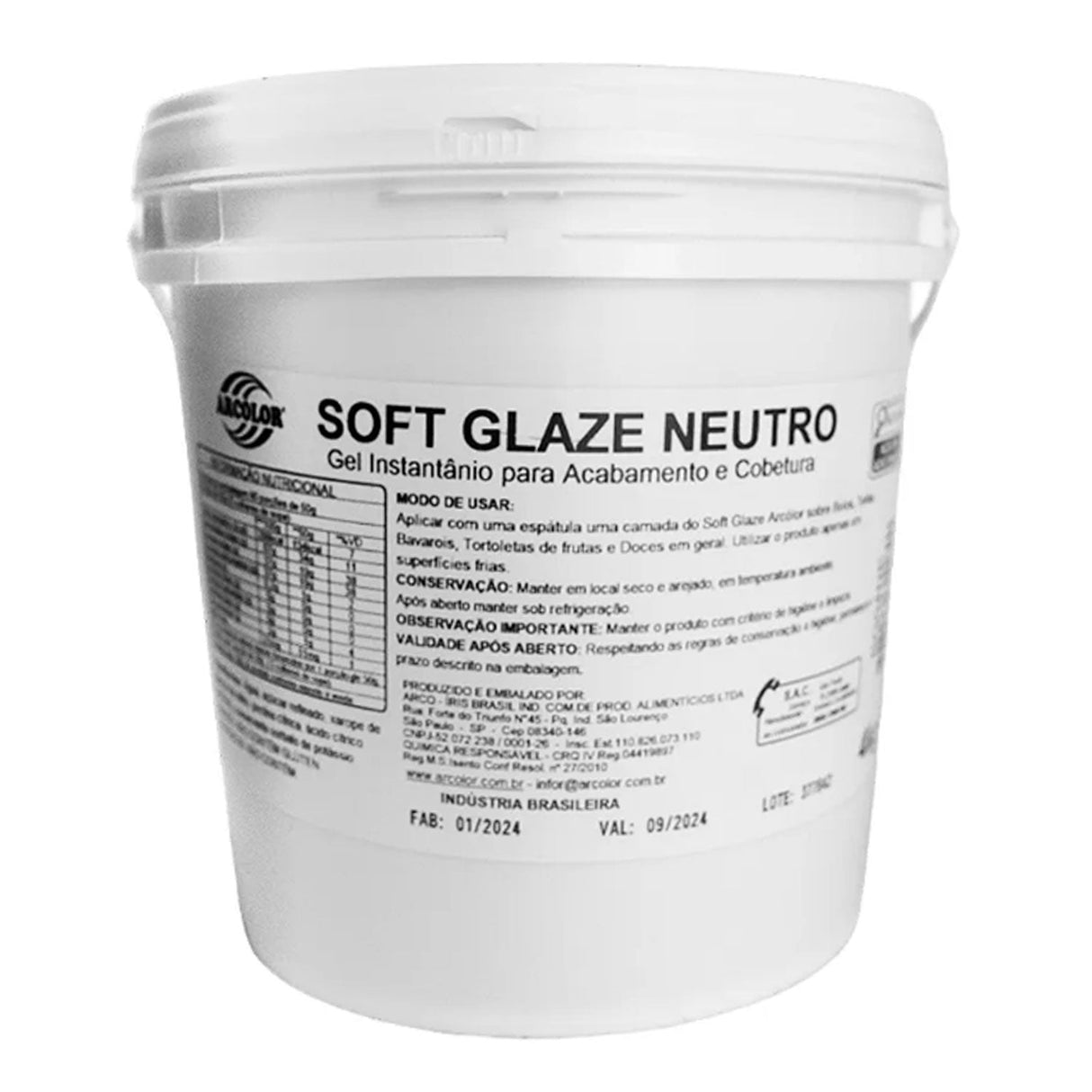 Geleia ' Gel ' De Brilho Neutro Soft Glaze 4Kg - Arcolor