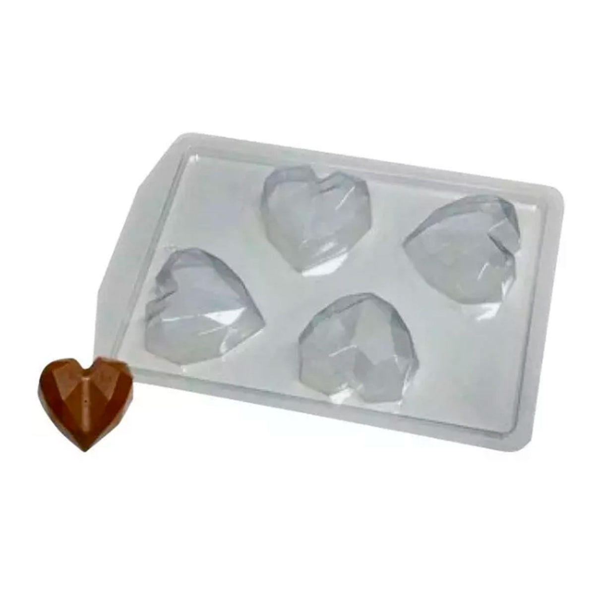 Forma Para Chocolate Coração Diamante 23g ( Fp133 ) - Crystal Forming