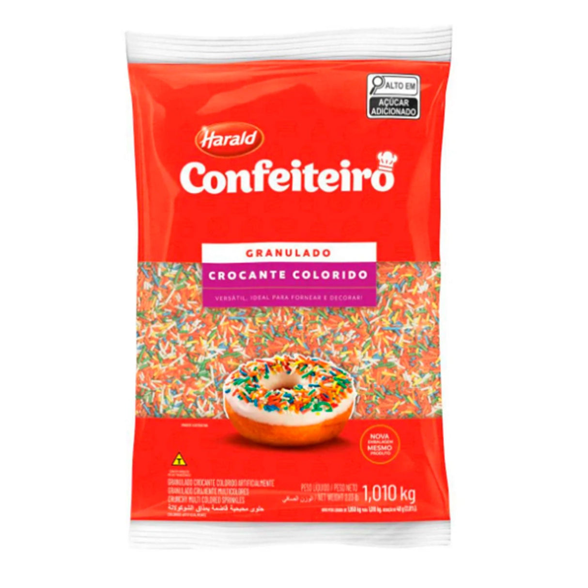 Granulado chocolate crocante colorido 1,010kg - Harald