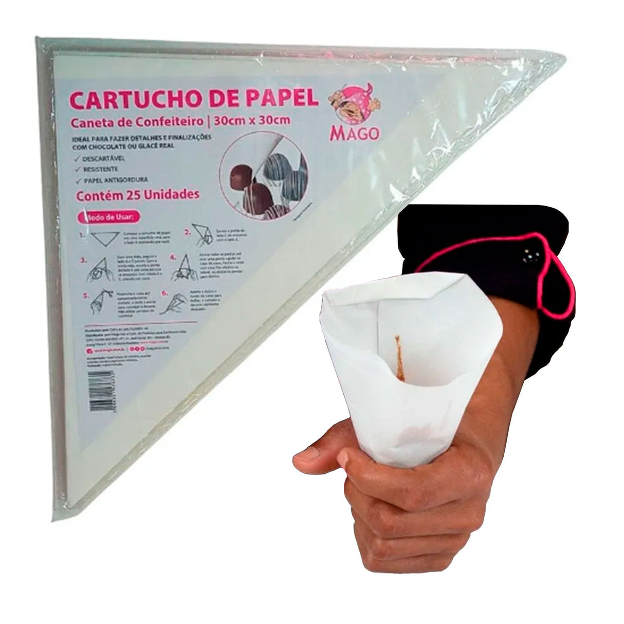 Cartucho de Papel 30x30cm ( c/25un ) - Mago