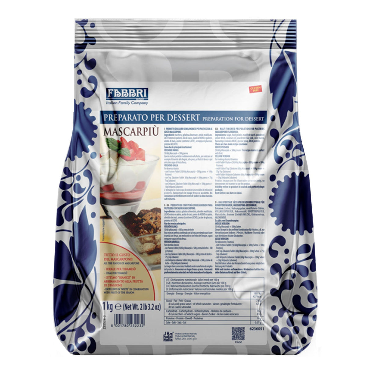 Mascarpiù em Pó - 1Kg - Fabbri