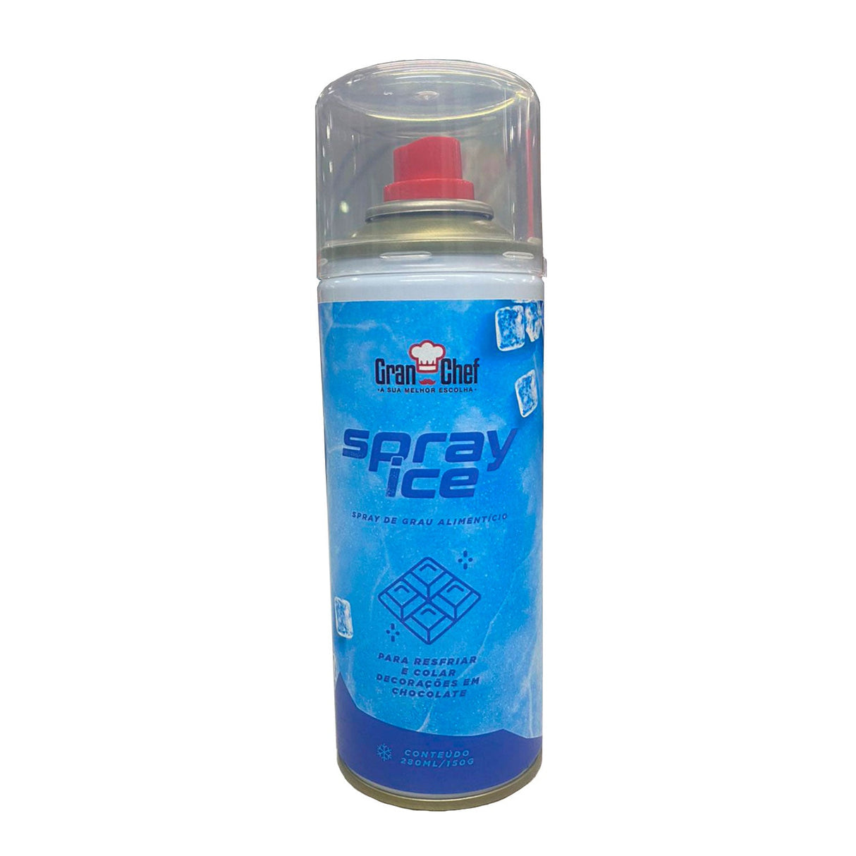 Spray Ice para Decorações em Chocolate (280ml/150g) - Gran Chef
