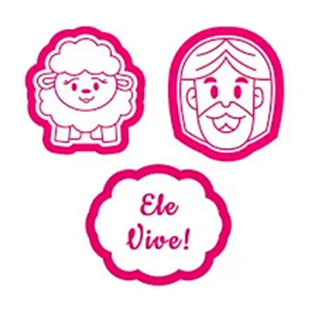 Kit Cortador e Carimbo Religioso 1 3D ( 1019 ) - R.R. Cortadores