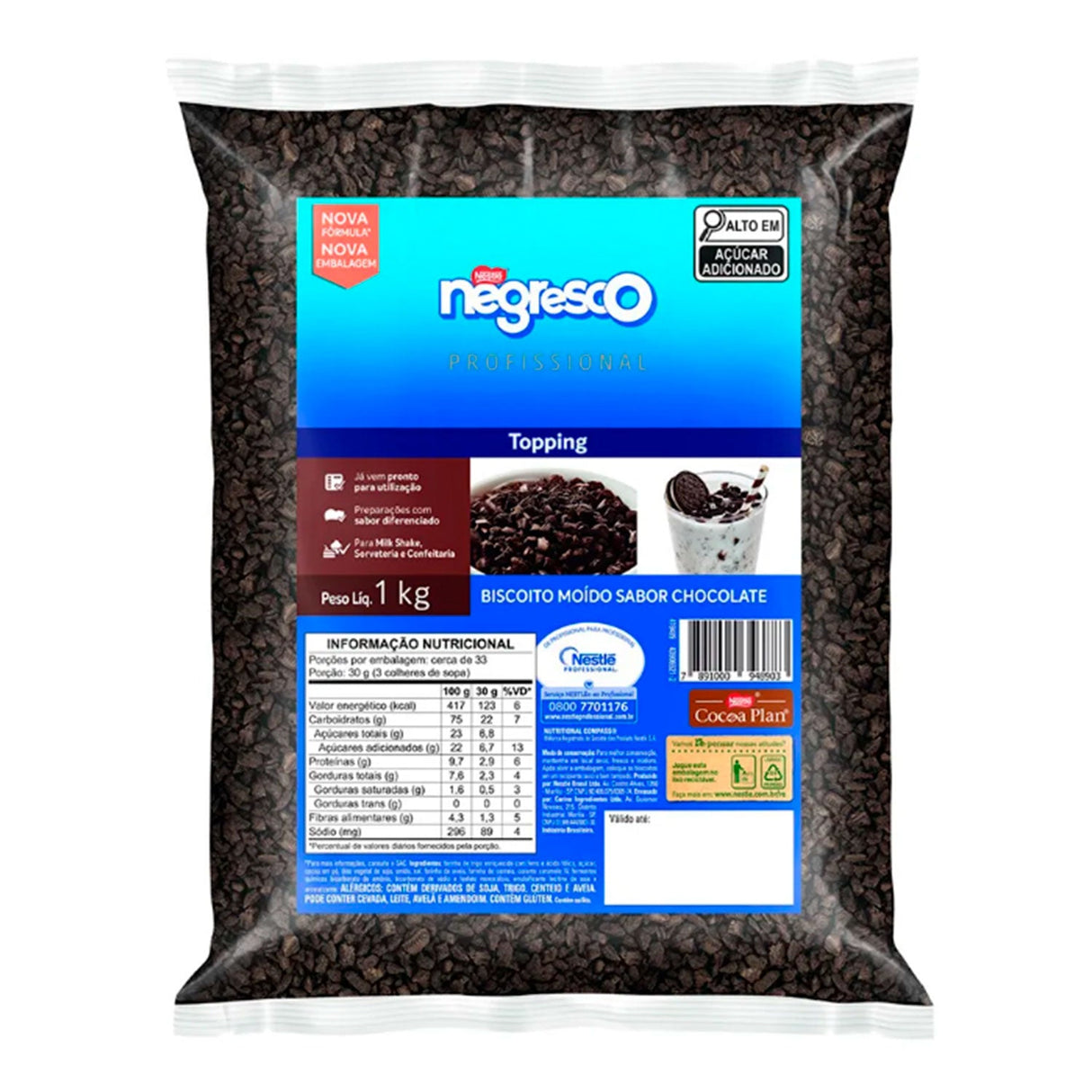 Biscoito Granulado Negresco Topping 1Kg - Nestlê