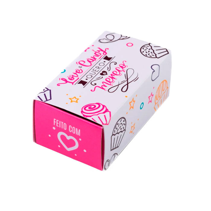 Embalagem Para 2 Brigadeiros Love Candy Pacote ( c/10 unid ) - Sulformas