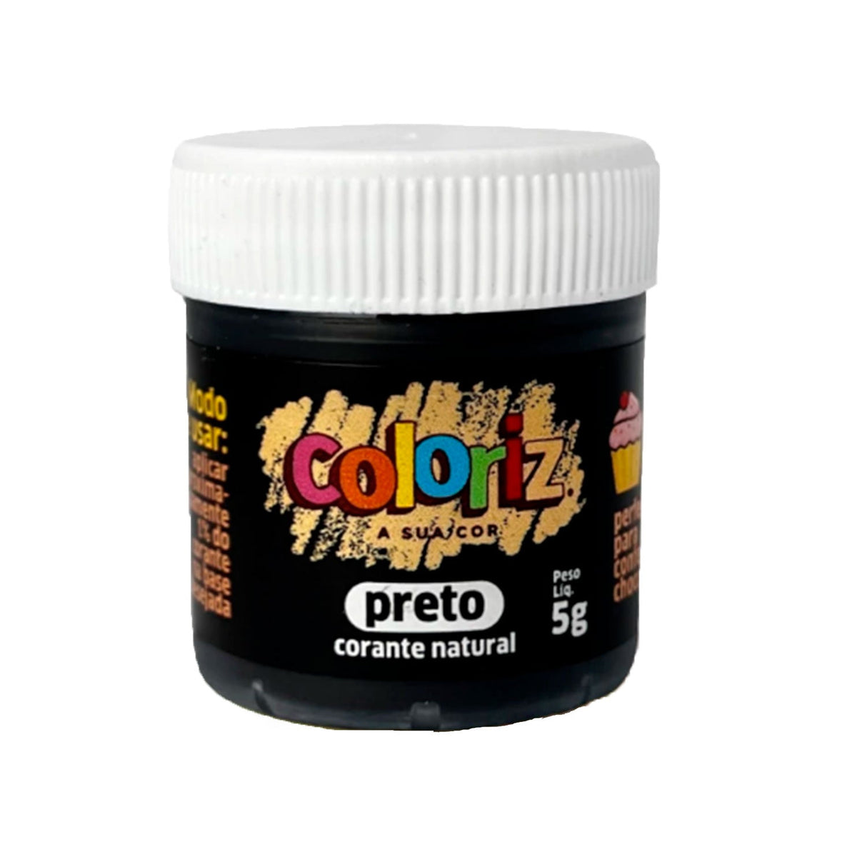 Corante Em Pó Coloriz Preto Natural 5g - Gran Chef