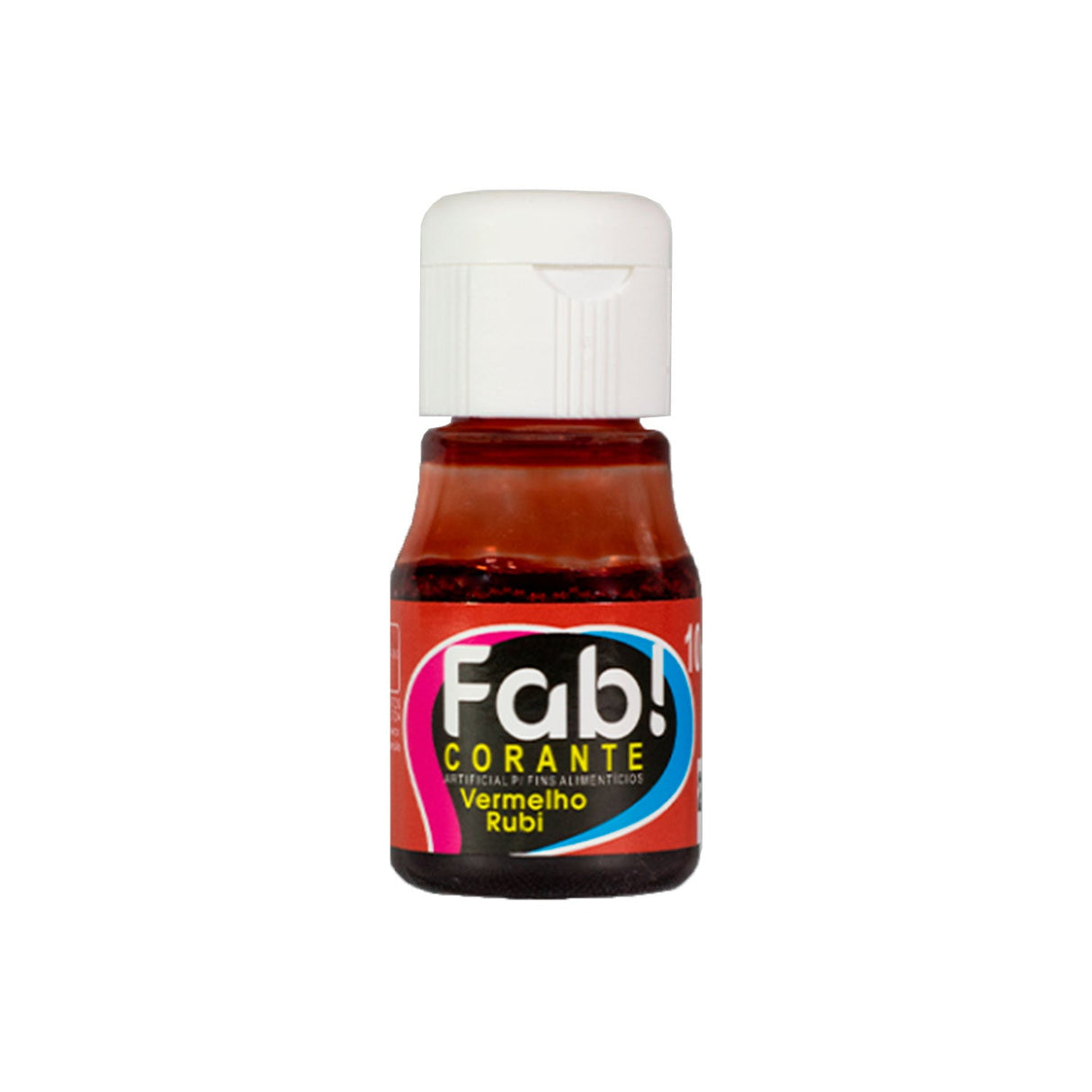 Corante Líquido Vermelho Rubi 10ml - Fab!