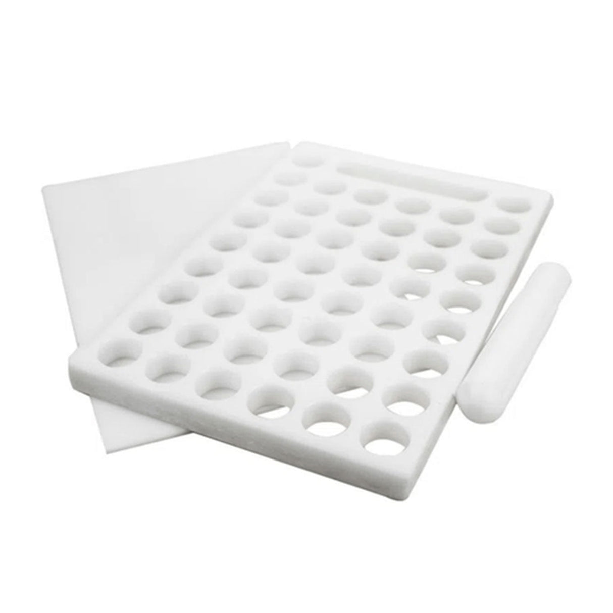 Placa Porcionadora De Doces E Brigadeiro 15g - 2,5X19X28Cm - (50 Furos) - SOLRAC