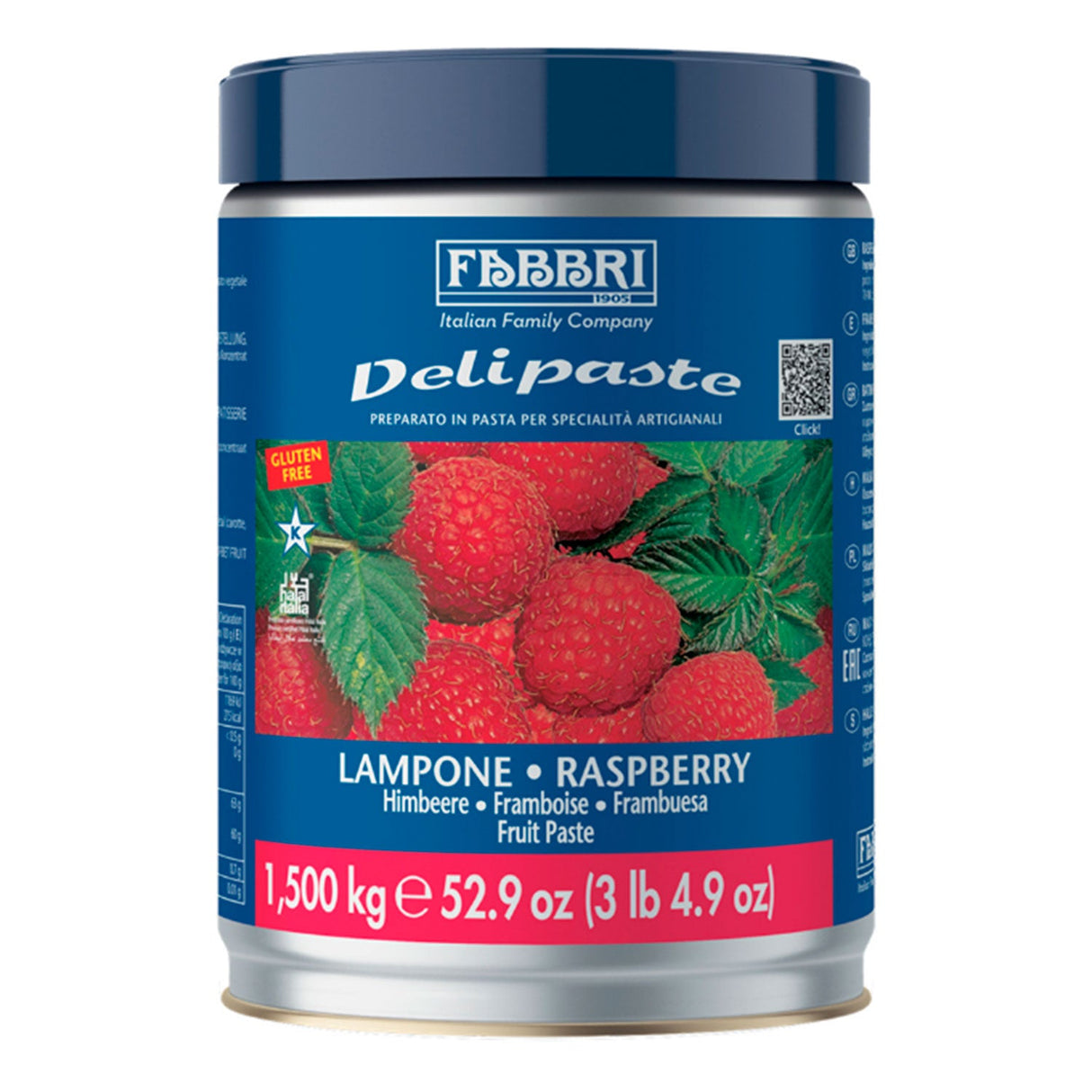 Pasta Delipaste Framboesa Raspberry 1,500Kg - Fabbri