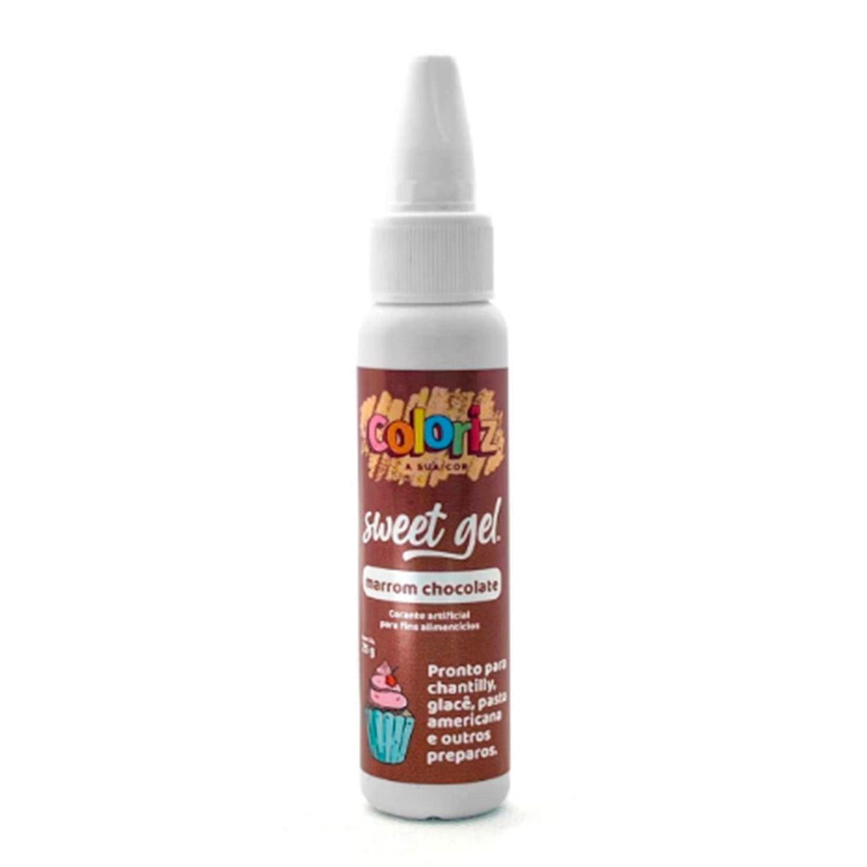Corante Sweet Gel Coloriz Marrom Chocolate 25g - Gran Chef