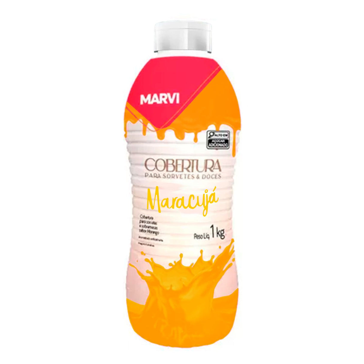 Cobertura Para Sorvete e Doces Maracujá 1kg - Marvi