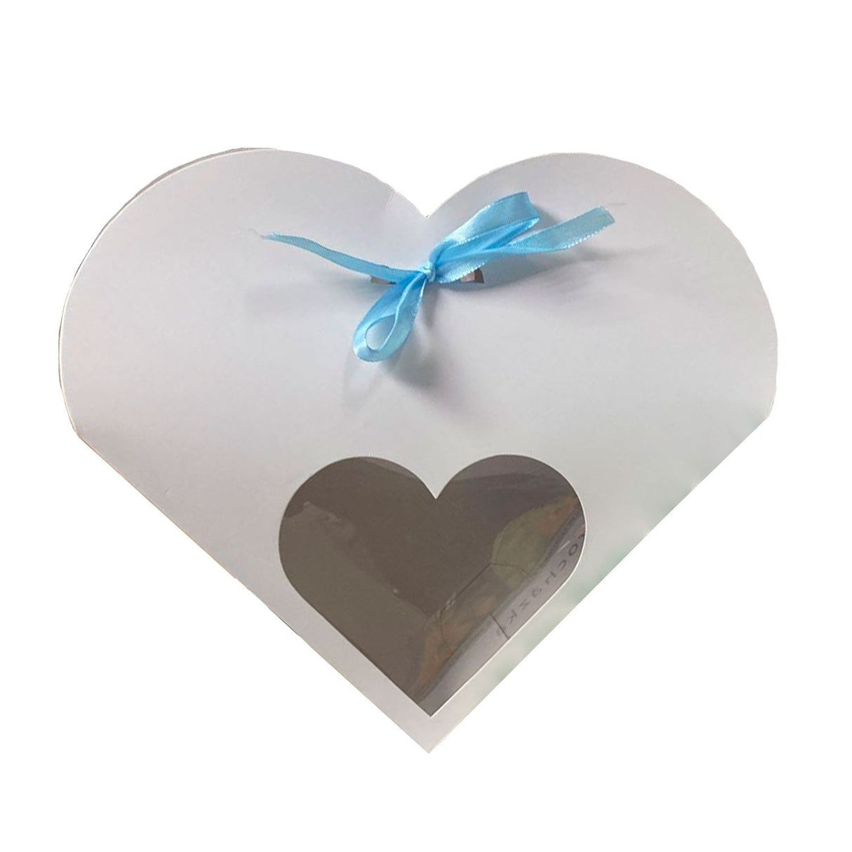 Caixa Coração Branca C/Visor (10Un) - Formar Embalagens