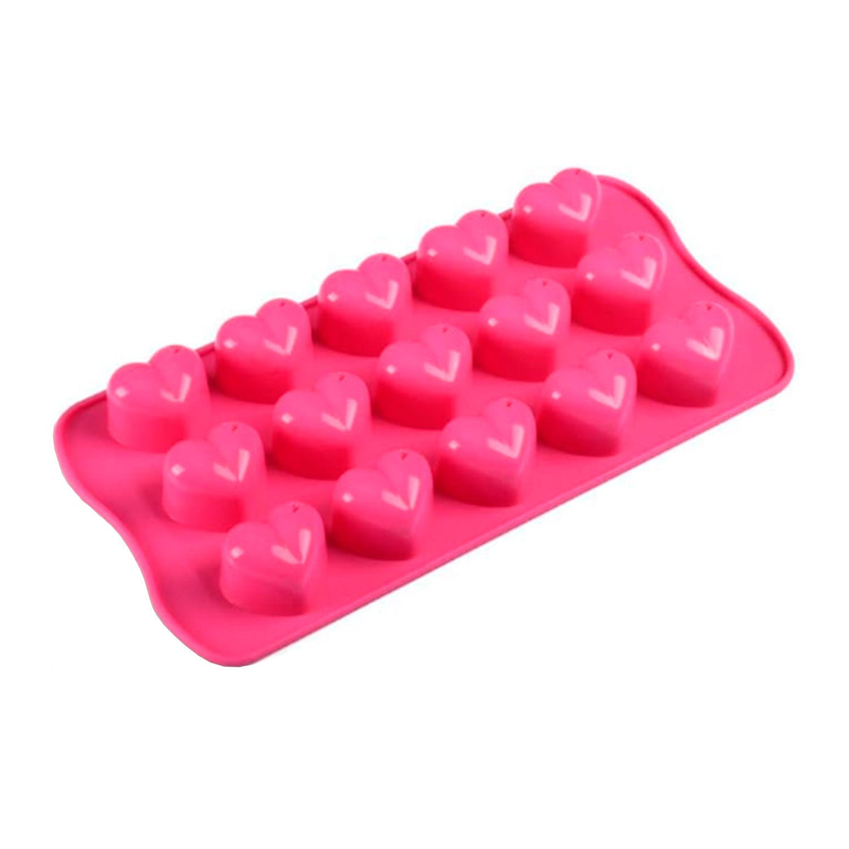 Forma de Gelo em Silicone Coração Rosa Mozcada - Oikos