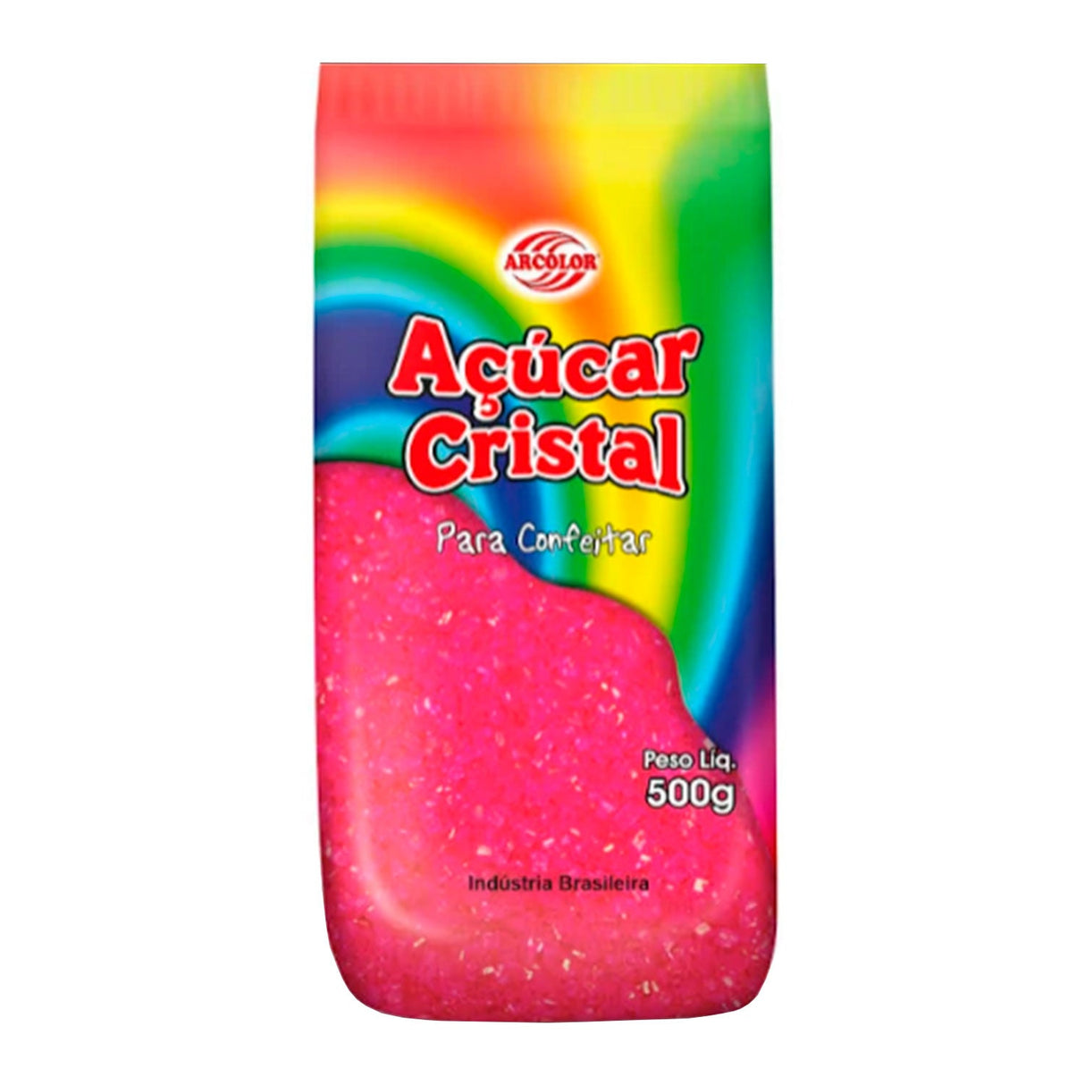 Açúcar Cristal Rosa 500g - Arcolor