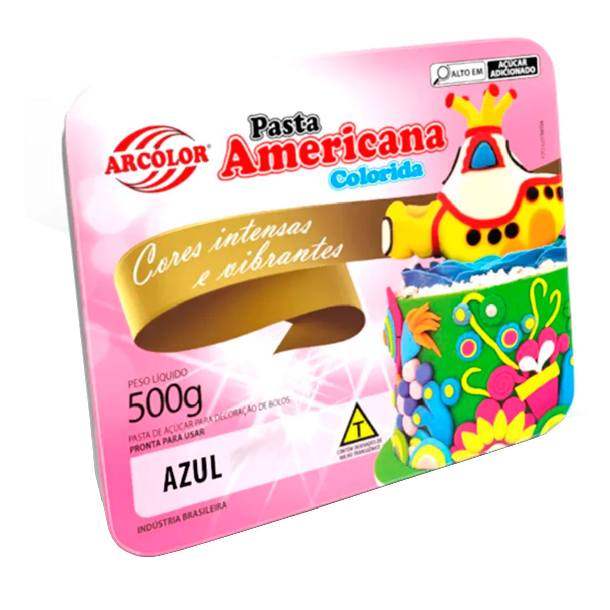 Pasta Americana Colorida Azul 500g - Arcolor