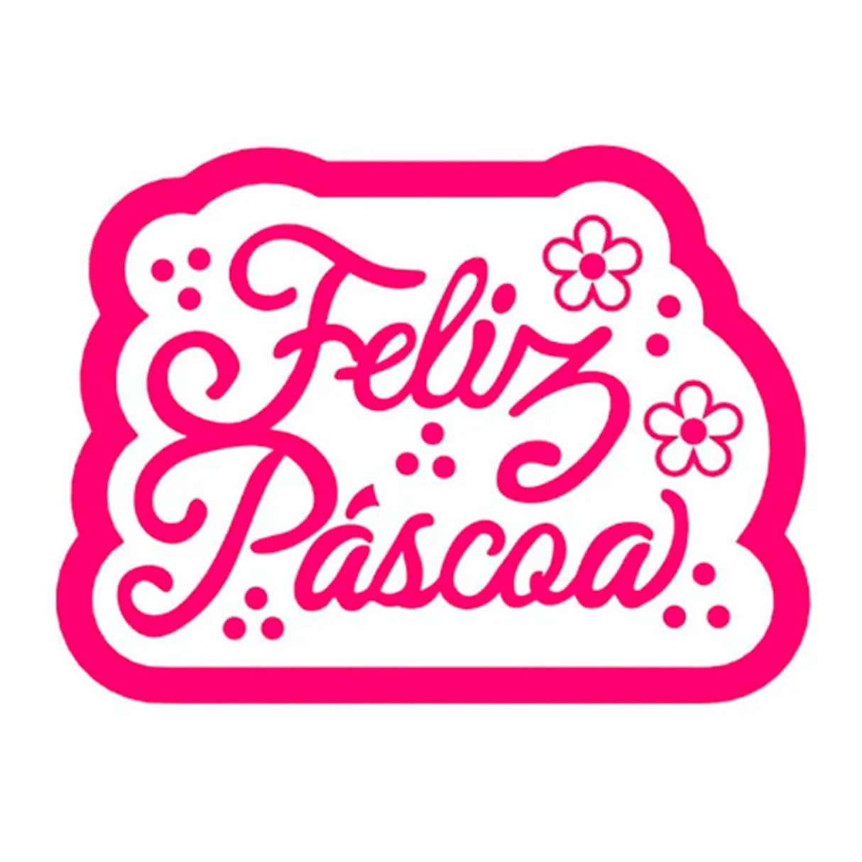 Kit Cortador e Carimbo Placa Páscoa G 3D ( 1056 ) - R.R. Cortadores