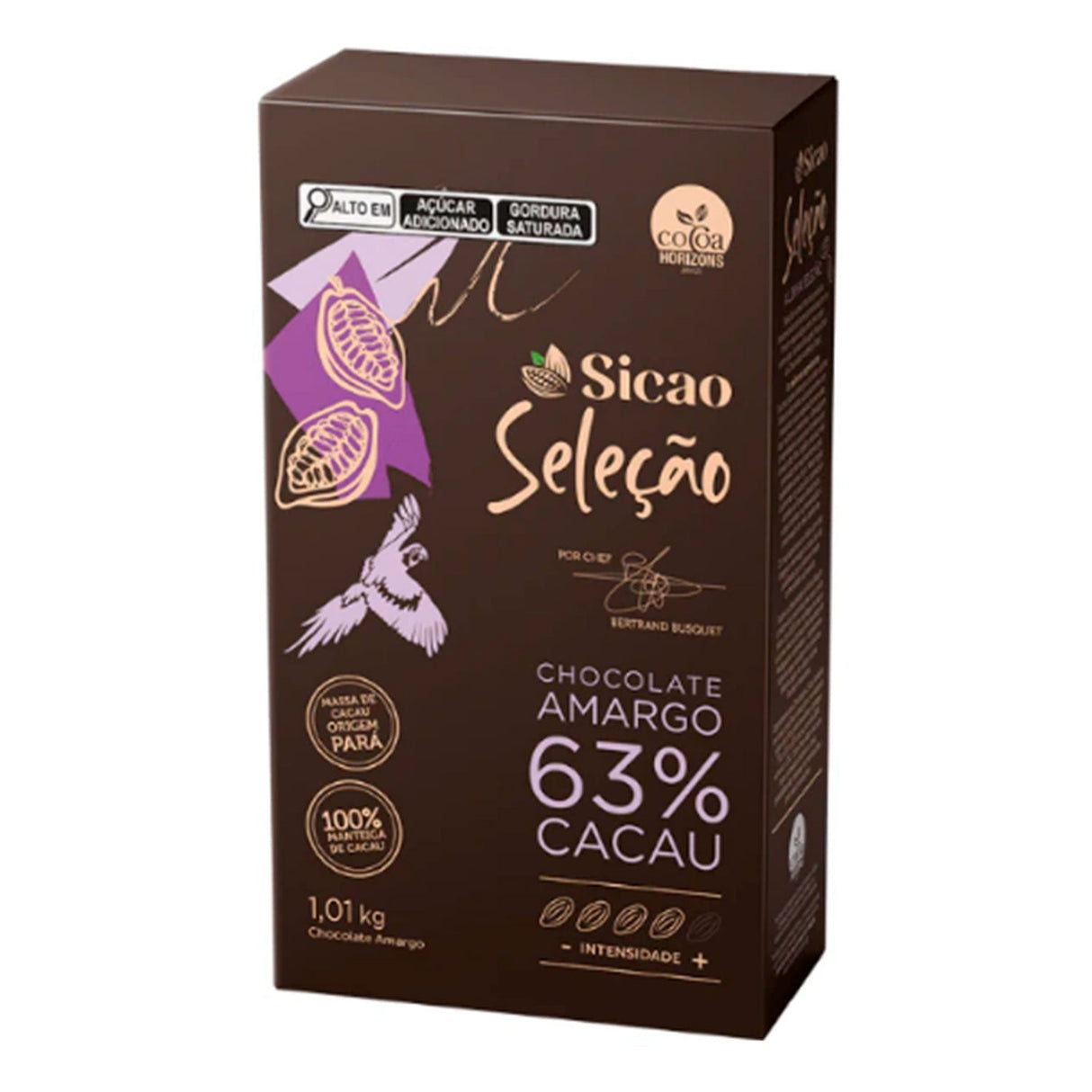 Chocolate Amargo 63% Seleção - Gotas 1,01Kg - Sicao