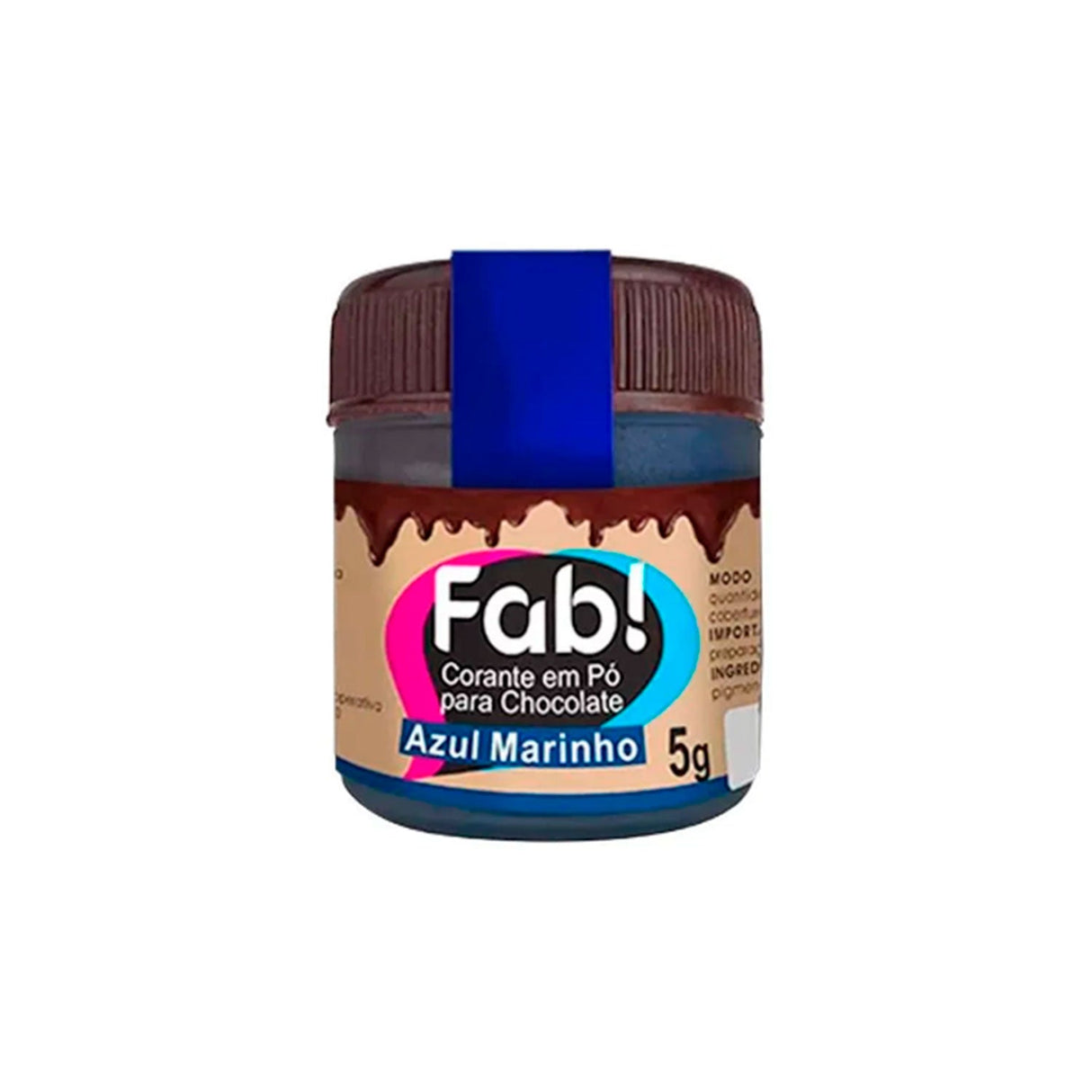 Corante Em Po P/Chocolate Azul Marinho 5g - Fab
